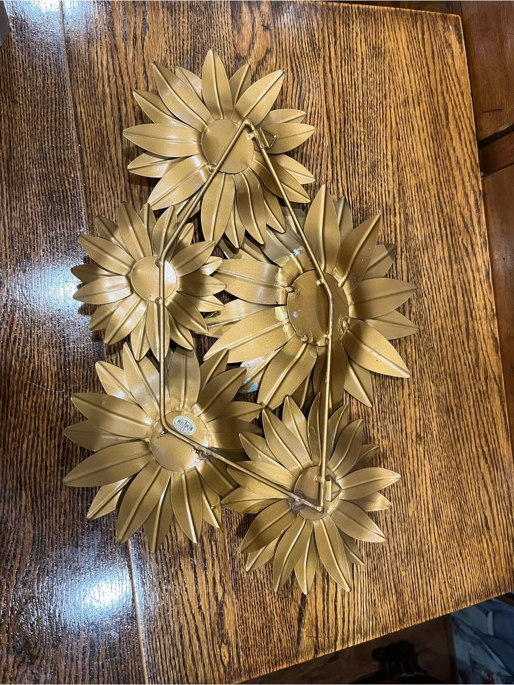 Vintage New View Metal Sunflower Wall Hanging – Retro MCM Floral Décor